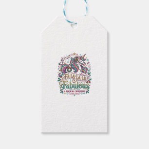 Unicorn Fa La La La Fabulous White Background Cute Gift Tags