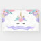 Unicorn Face Birthday Banner Backdrop