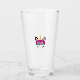 Unicorn Face Costume Magical Birthday Gift for Gir Glass