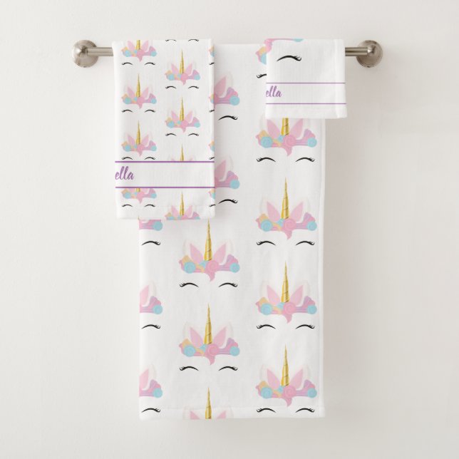 Unicorn Face Cute Motif Personnalisé Enfants (En situation)