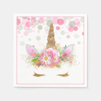 Unicorn Face Cute Unicorn Paper Napkins