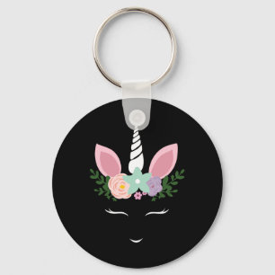 Unicorn Face Eyelashes Halloween Costume With Flow Keychain