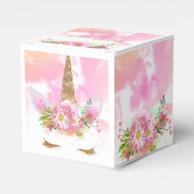 Unicorn Face Favour Bag Favor Box (Front Side)