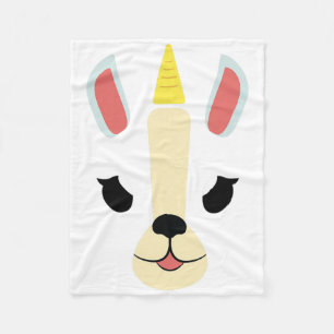 Unicorn Face Funny Angry Cute Halloween Costume  Fleece Blanket
