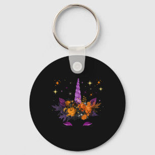 Unicorn Face Halloween Costume Thanksgiving Fall W Keychain