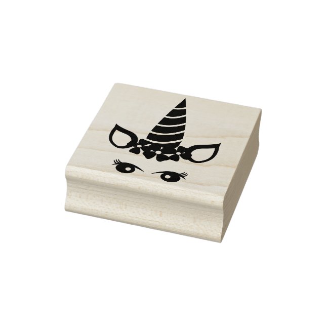 Unicorn Face Rubber Stamp (Stamp)
