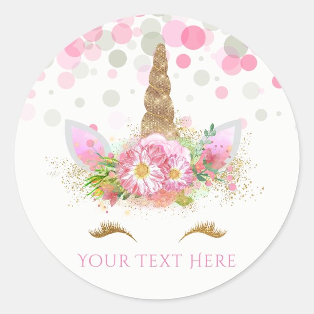 Unicorn Face Stickers (Front)