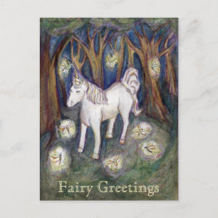 Unicorn Fairy Greeting Customized Postcards