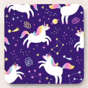 Unicorn Fan Club pattern Cute   Coaster