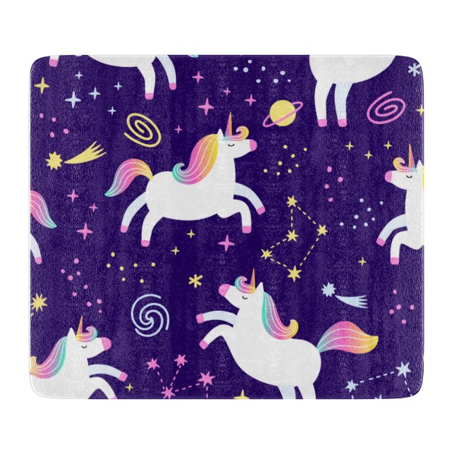Unicorn Fan Club pattern Cute      Cutting Board (Front)