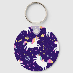 Unicorn Fan Club pattern Keychain