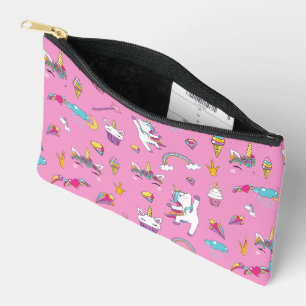Unicorn Fan Club pattern Pink       Accessory Pouch