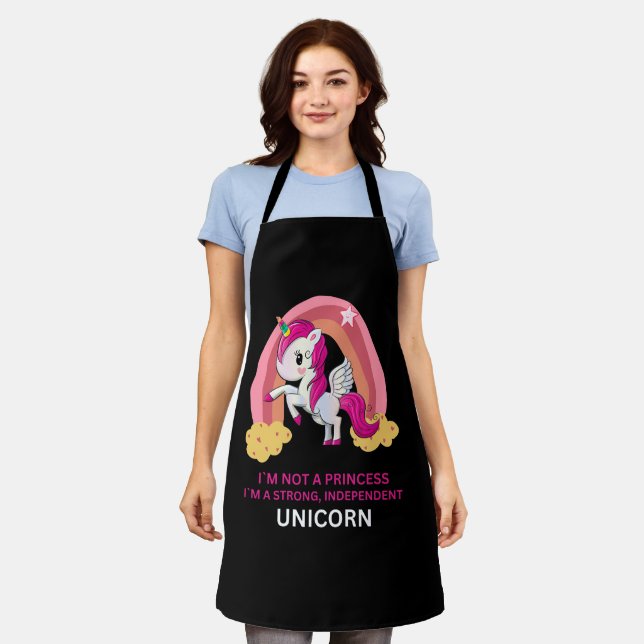 Unicorn Fan Club, Unicorn lover, Funny unicorn     Apron (Worn)