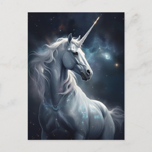 Unicorn Fantasy Art Postcard (Front)