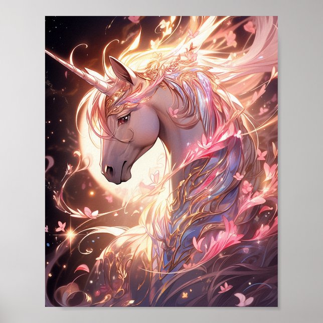 Unicorn Fantasy Art Poster (Front)