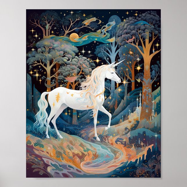 Unicorn Fantasy Art Poster (Front)