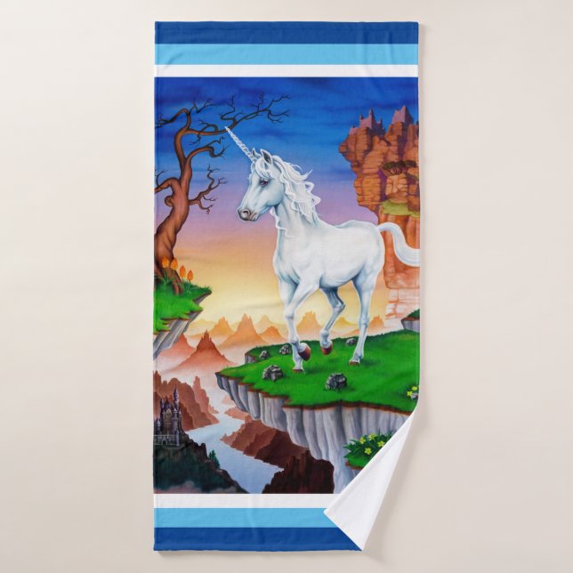 Unicorn fantasy bathroom bath towel (Bath Towel)