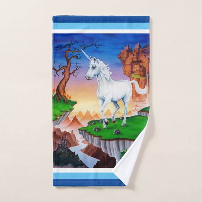 Unicorn fantasy bathroom set towels (Hand Towel)