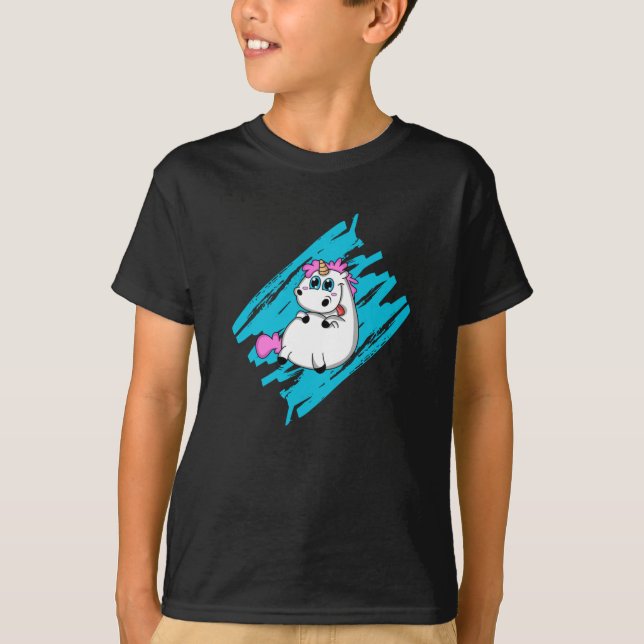 Unicorn Fantasy Cute Animals Funny Rainbow Gift T-Shirt (Front)