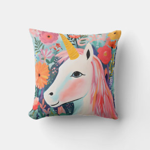 Unicorn Fantasy: Dream Big Throw Pillow