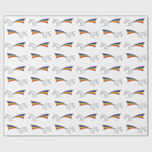 Unicorn farting a rainbow wrapping paper