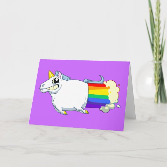 Unicorn Farts Greeting Card (Front)