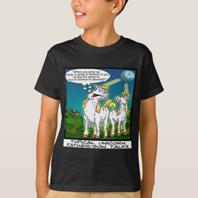 Unicorn Father/Son Bonding Funny T-Shirt (Front)