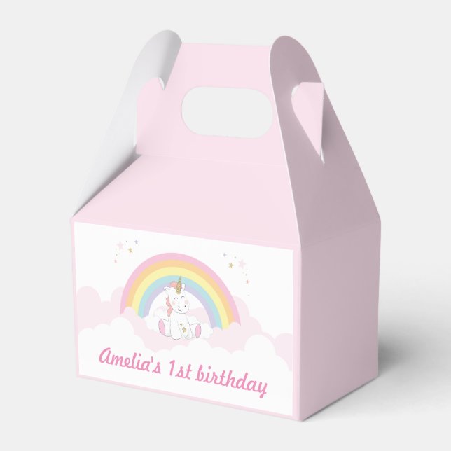 Unicorn Favor Box (Front Side)