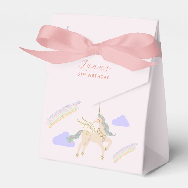 Unicorn Favor Box (Front Side)