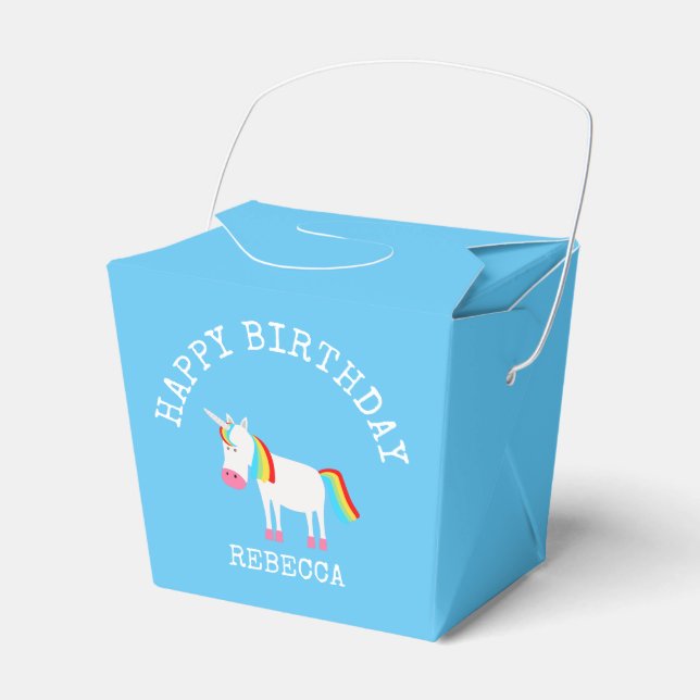 Unicorn Favor Box (Front Side)