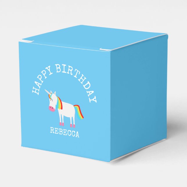 Unicorn Favor Box (Front Side)