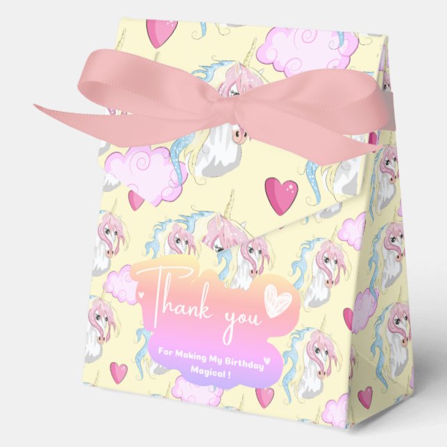 Unicorn Favour Box (Front)