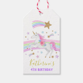 Unicorn favour tag unicorn gift tag rainbow