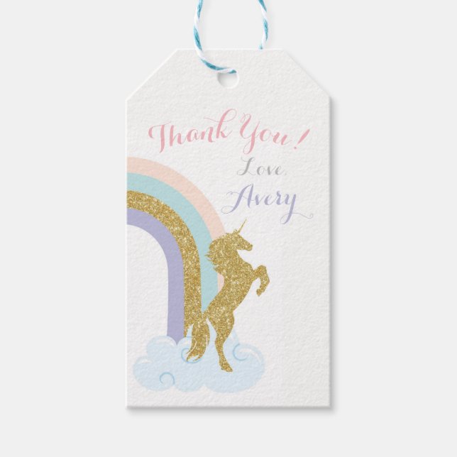 Unicorn Favour Tags (Front)