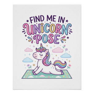 Unicorn Find Me in Unicorn Pose Print Ready POD Ar