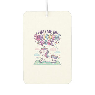 Unicorn Find Me in Unicorn Pose Print Ready POD Ar Air Freshener
