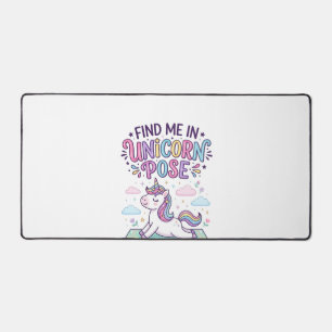 Unicorn Find Me in Unicorn Pose Print Ready POD Ar Desk Mat