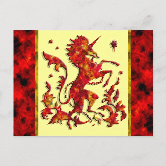 Unicorn Flames Postcard (Front)