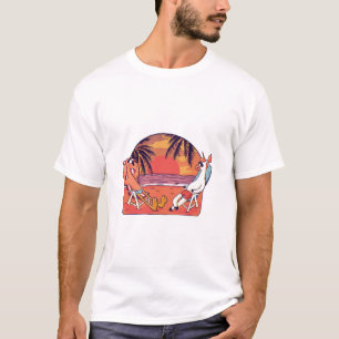 Unicorn Flamingo Beach T-Shirt