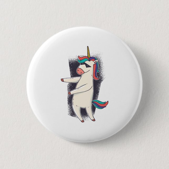 Unicorn Floss Dance 2 Inch Round Button (Front)