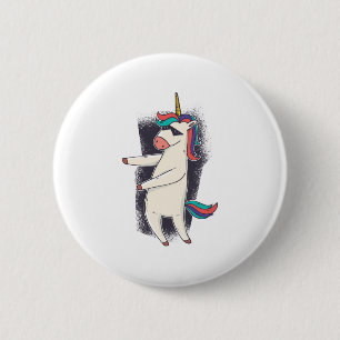Unicorn Floss Dance 2 Inch Round Button