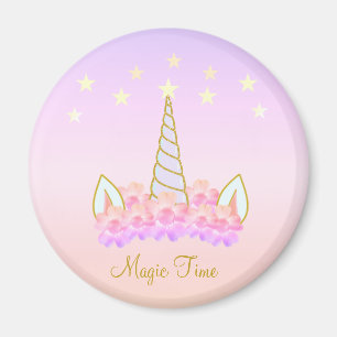 Unicorn Flowers & Stars Magic Magnet
