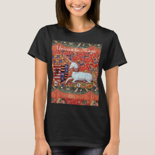 UNICORN FOR MAGIC Fantasy Flowers,Animals Monogram T-Shirt