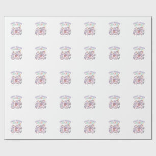 Unicorn Forest Forager Unicorn Graphic Design Whit Wrapping Paper
