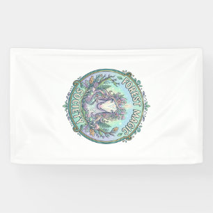 Unicorn Forest Magic Society Graphic Design White Banner