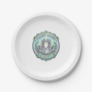 Unicorn Forest Magic Society Graphic Design White  Paper Plate
