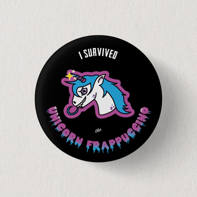 Unicorn Frapp 1 Inch Round Button (Front)