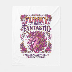 Unicorn Funky and Fantastic Stylish Zazzle Design_ Fleece Blanket
