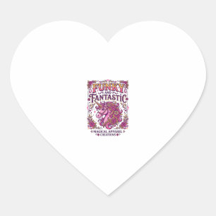 Unicorn Funky and Fantastic Stylish Zazzle Design_ Heart Sticker