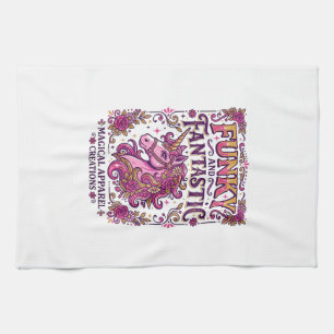 Unicorn Funky and Fantastic Stylish Zazzle Design_ Kitchen Towel